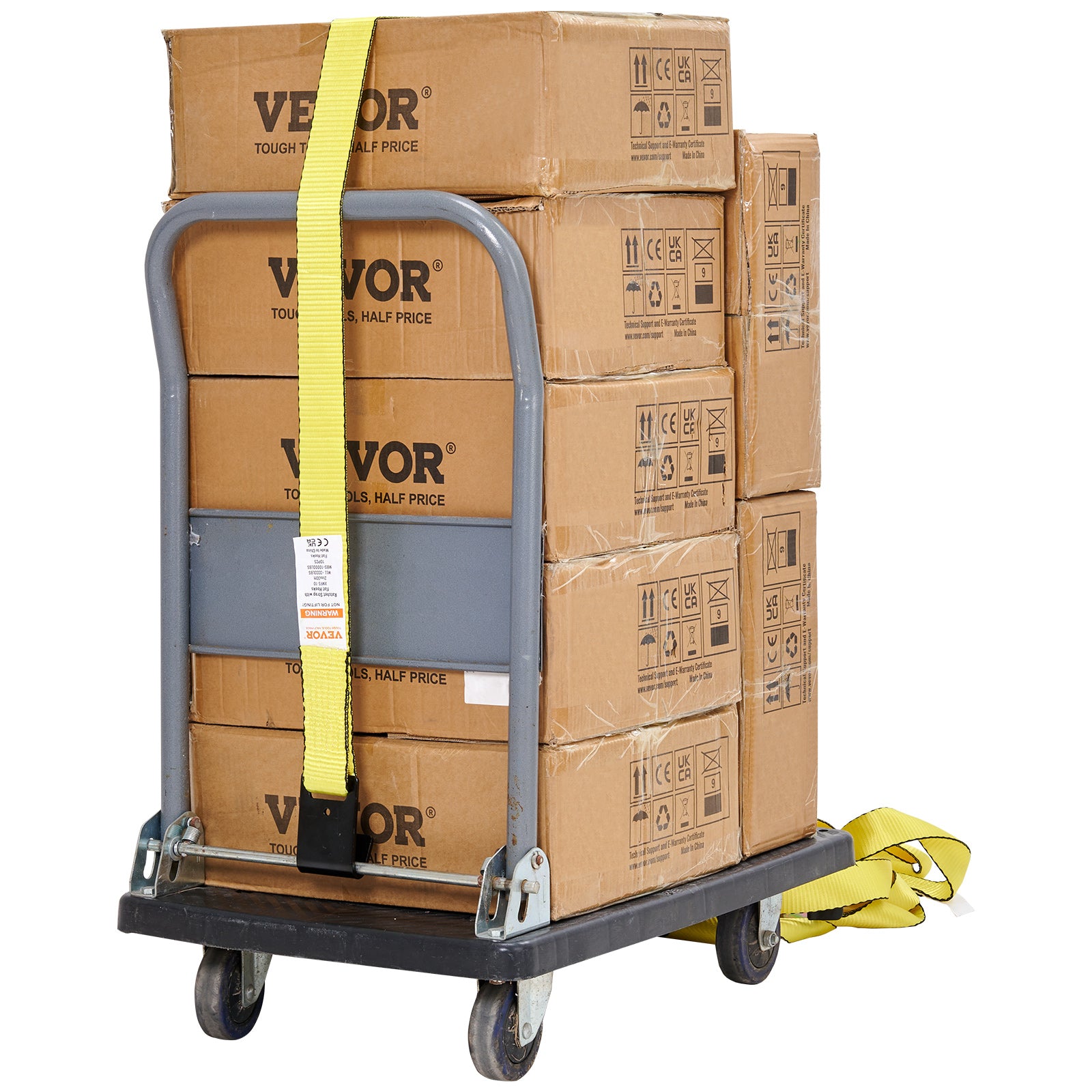 VEVOR Ratchet Straps Tie Down Strap 2"x 8' ,15',27',30' w/J Hook/E-Track 8 Pack