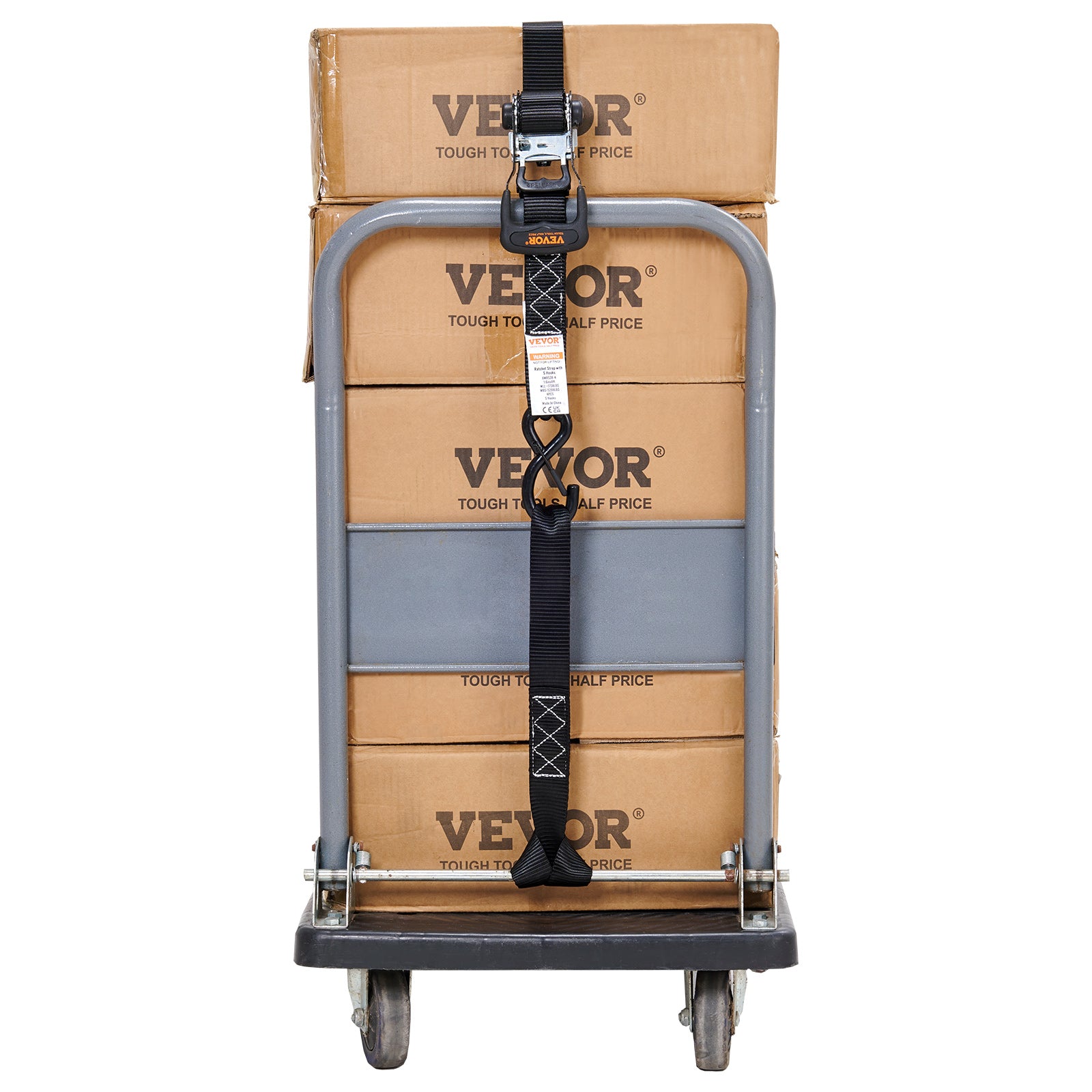 VEVOR Ratchet Straps Tie Down Strap 2"x 8' ,15',27',30' w/J Hook/E-Track 8 Pack