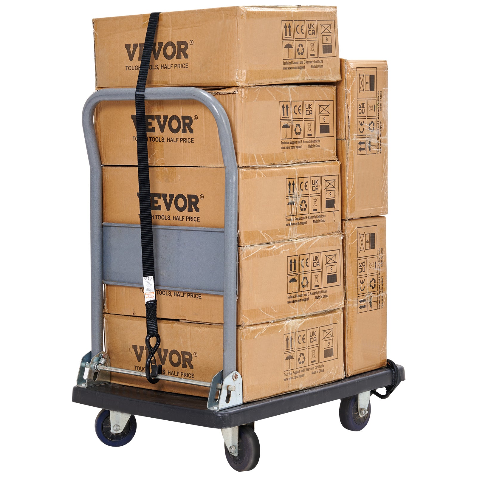 VEVOR Ratchet Straps Tie Down Strap 2"x 8' ,15',27',30' w/J Hook/E-Track 8 Pack