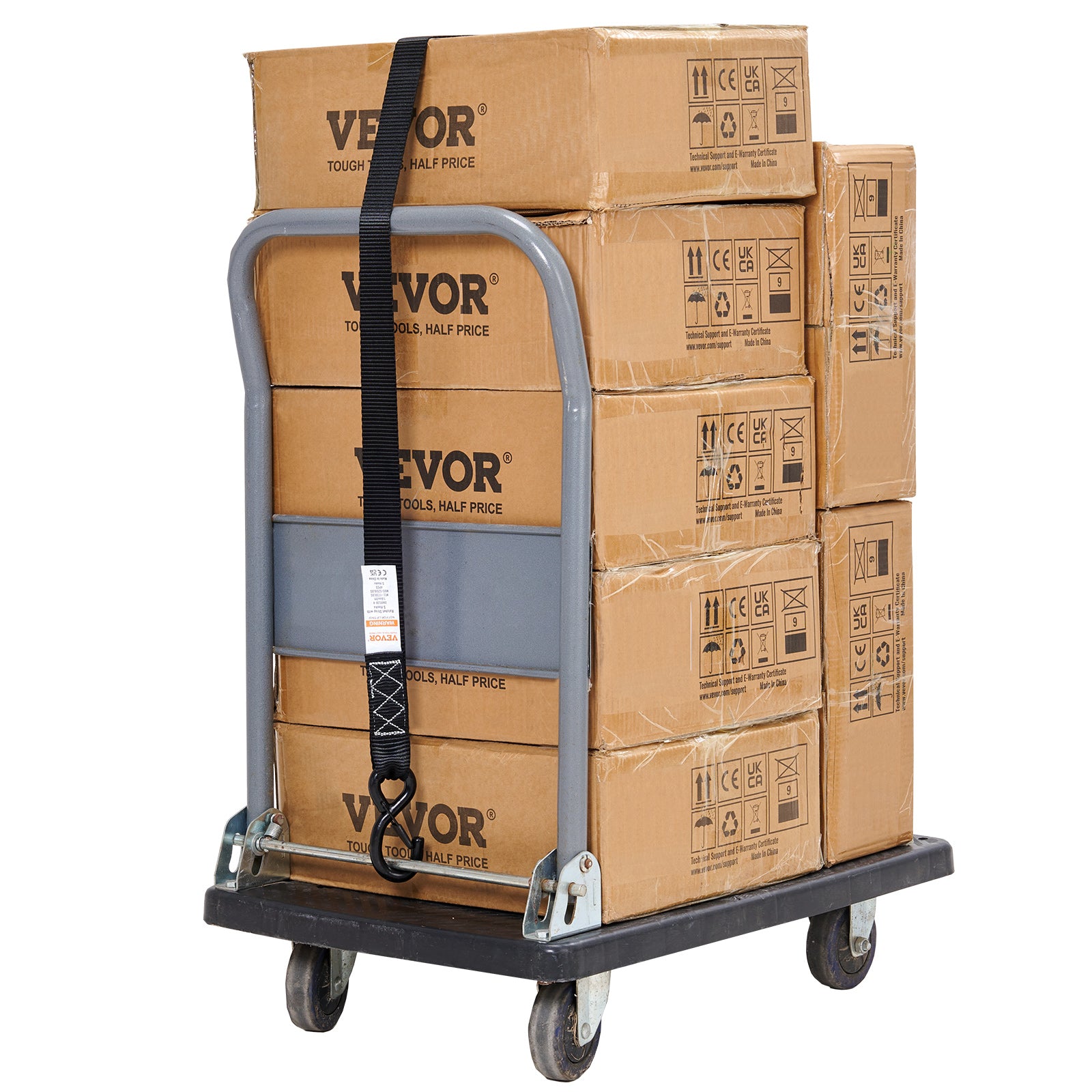 VEVOR Ratchet Straps Tie Down Strap 2"x 8' ,15',27',30' w/J Hook/E-Track 8 Pack