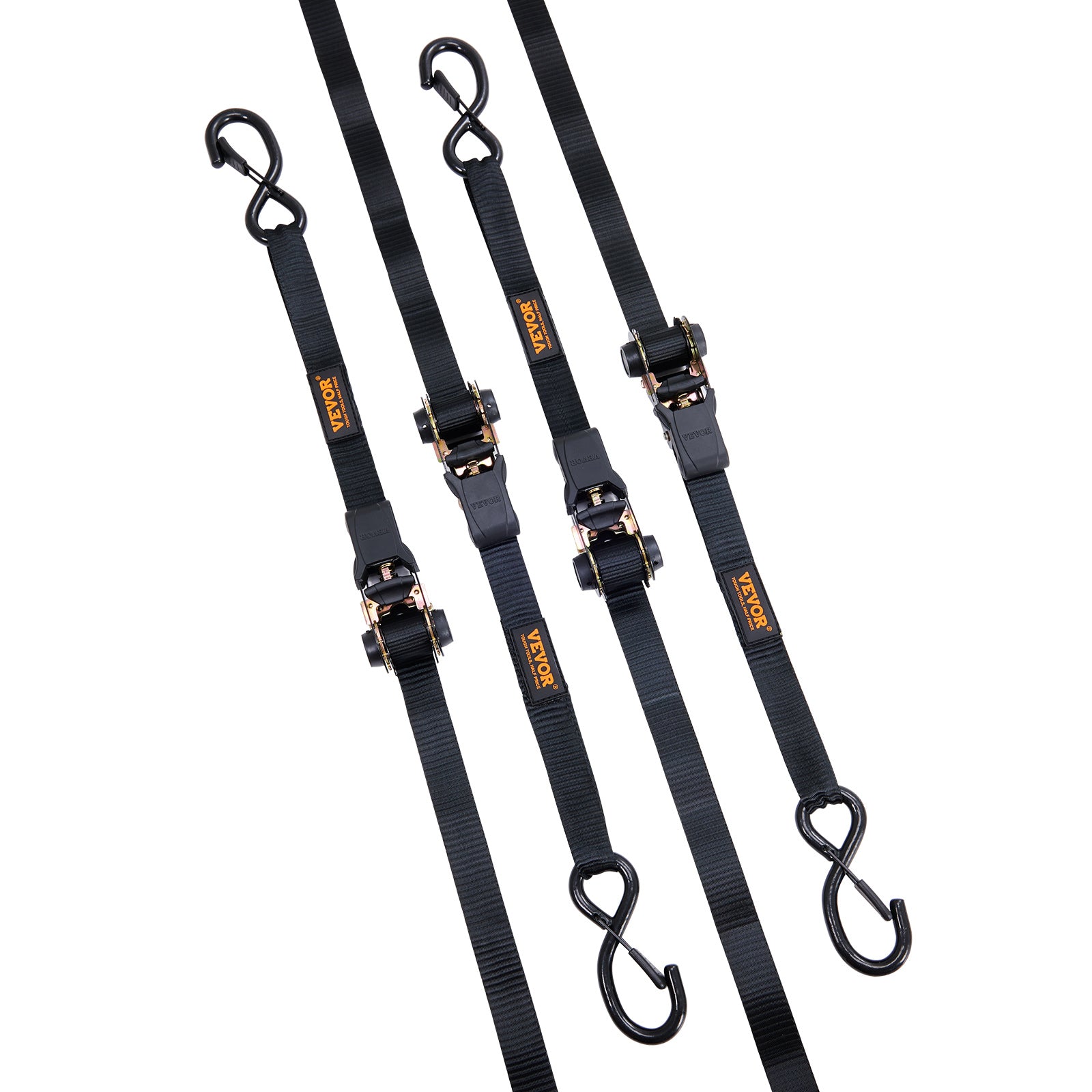 VEVOR Ratchet Straps Tie Down Strap 2"x 8' ,15',27',30' w/J Hook/E-Track 8 Pack