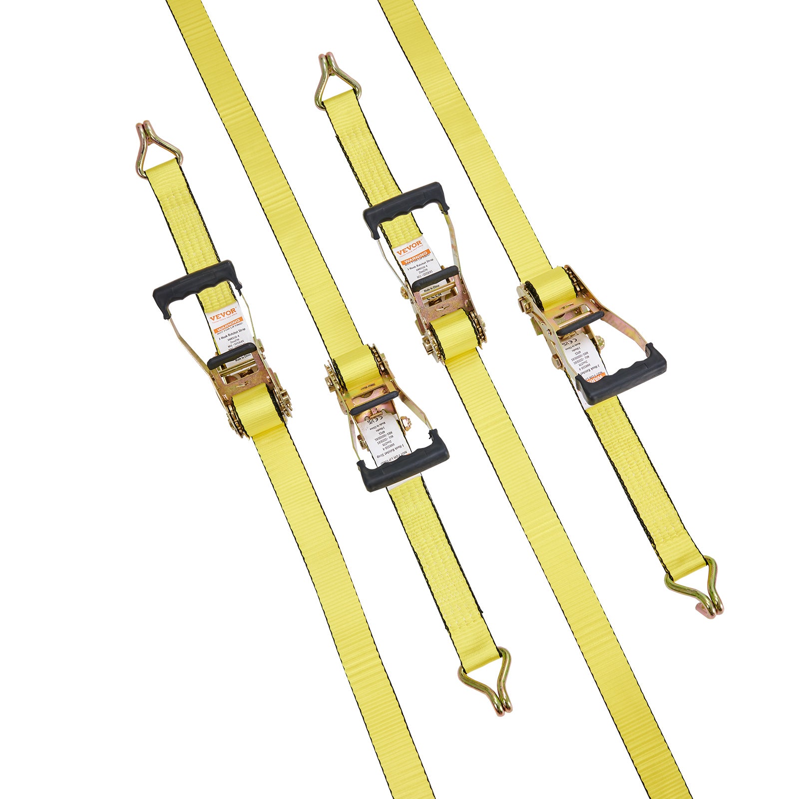 VEVOR Ratchet Straps Tie Down Strap 2"x 8' ,15',27',30' w/J Hook/E-Track 8 Pack