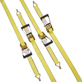 VEVOR Ratchet Straps Tie Down Strap 2"x 8' ,15',27',30' w/J Hook/E-Track 8 Pack