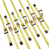 VEVOR Ratchet Straps Tie Down Strap 2"x 8' ,15',27',30' w/J Hook/E-Track 8 Pack