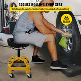 VEVOR Rolling Garage Stool 300/400LBS Adjustable Swivel Work Shop Seat w/Casters