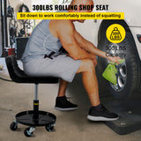 VEVOR Rolling Garage Stool 300/400LBS Adjustable Swivel Work Shop Seat w/Casters