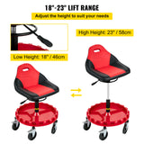 VEVOR Rolling Garage Stool 300/400LBS Adjustable Swivel Work Shop Seat w/Casters