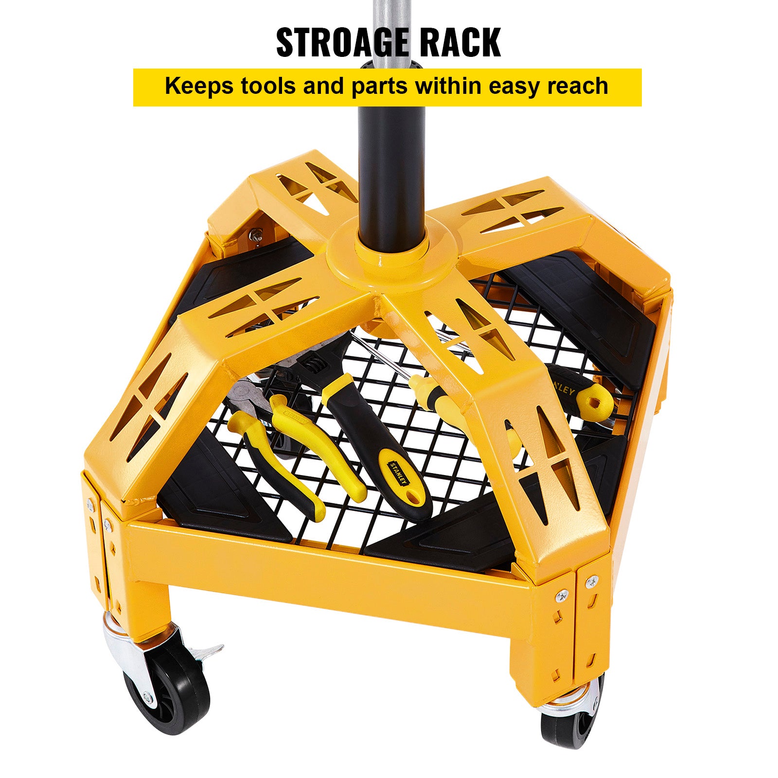 VEVOR Rolling Garage Stool 300/400LBS Adjustable Swivel Work Shop Seat w/Casters