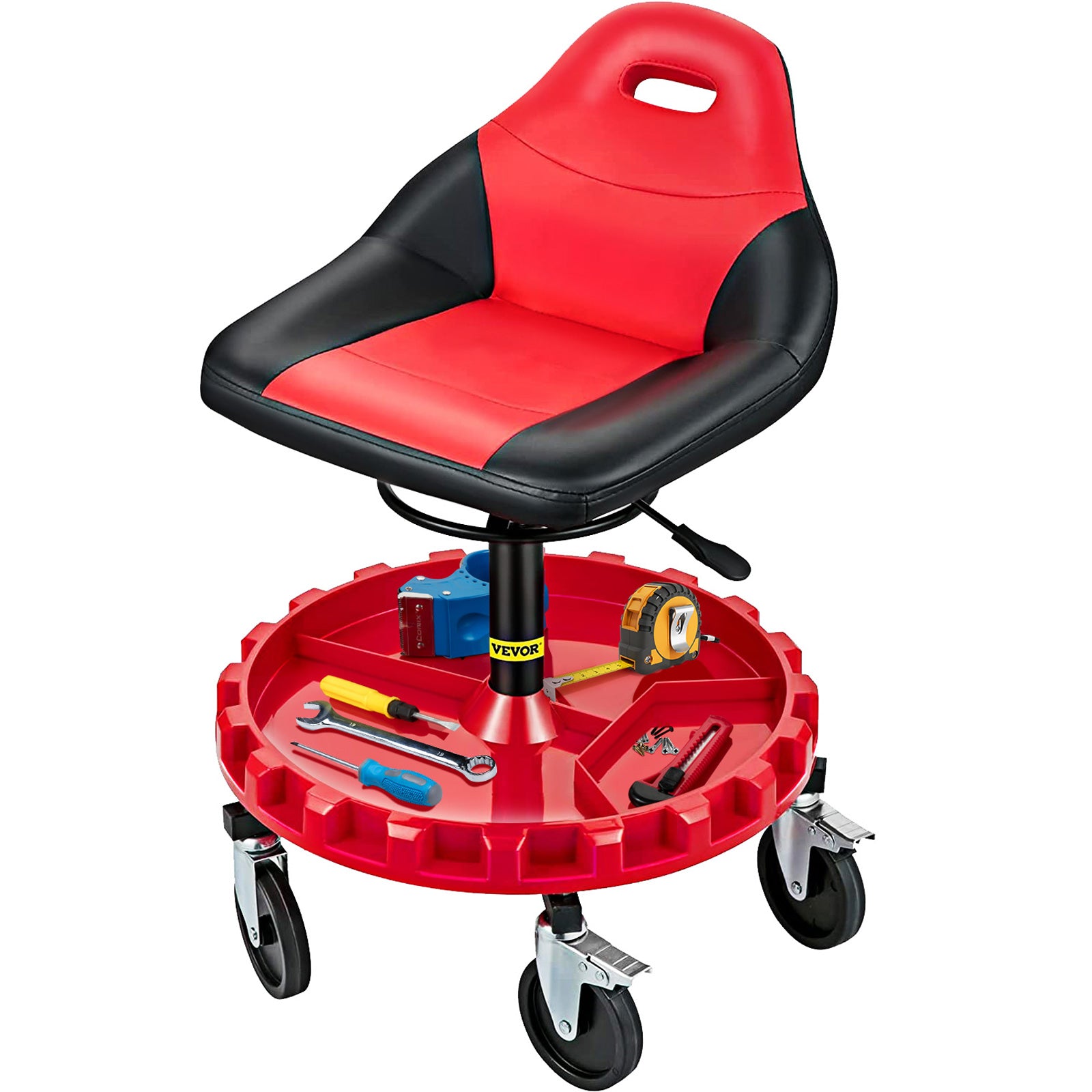 VEVOR Rolling Garage Stool 300/400LBS Adjustable Swivel Work Shop Seat w/Casters