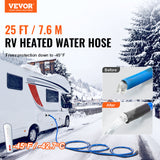 VEVOR Heated Water Hose 15ft-100ft for RV -45℉ Antifreeze Drinking Water Hose