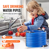 VEVOR Heated Water Hose 15ft-100ft for RV -45℉ Antifreeze Drinking Water Hose