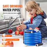 VEVOR Heated Water Hose 15ft-100ft for RV -45℉ Antifreeze Drinking Water Hose