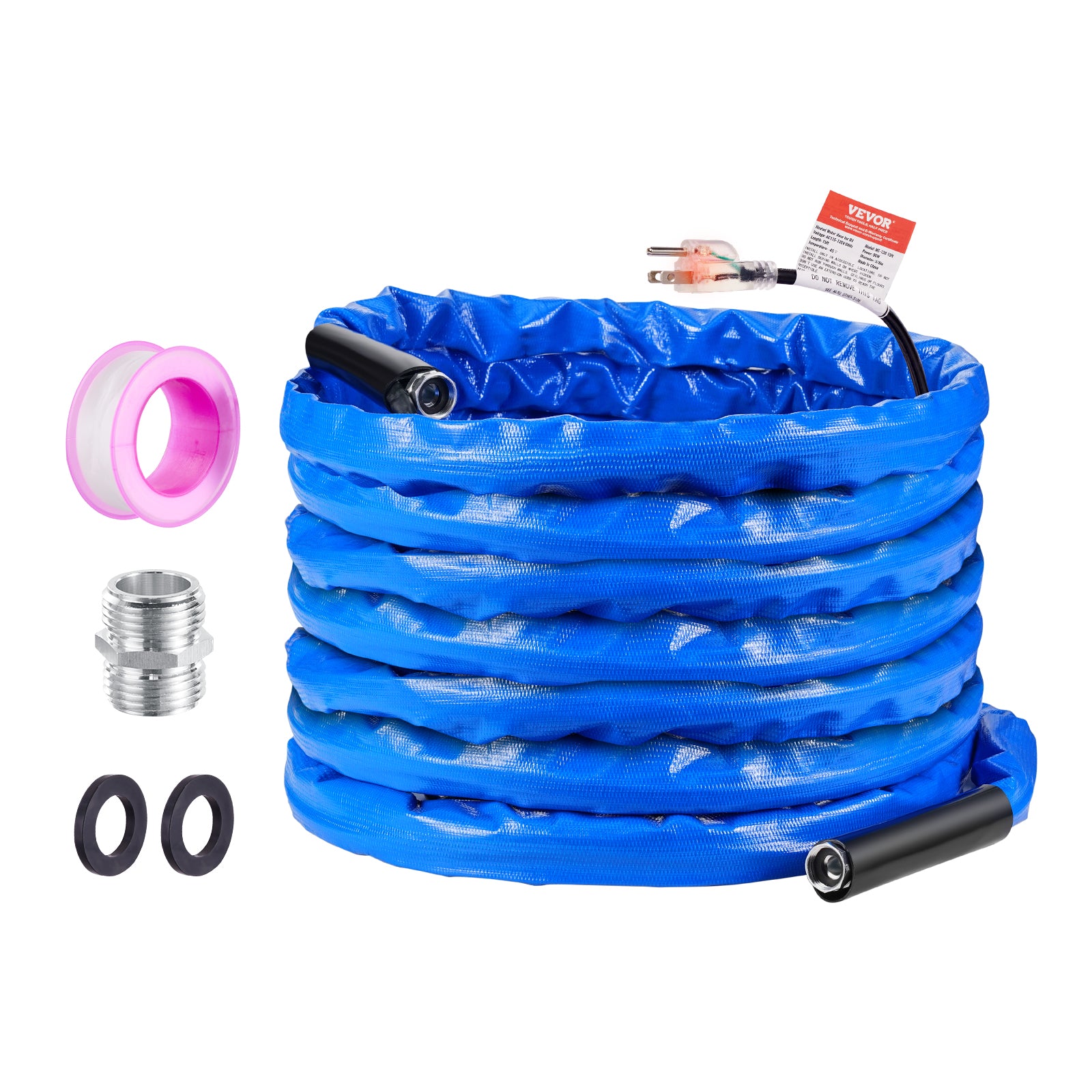 VEVOR Heated Water Hose 15ft-100ft for RV -45℉ Antifreeze Drinking Water Hose