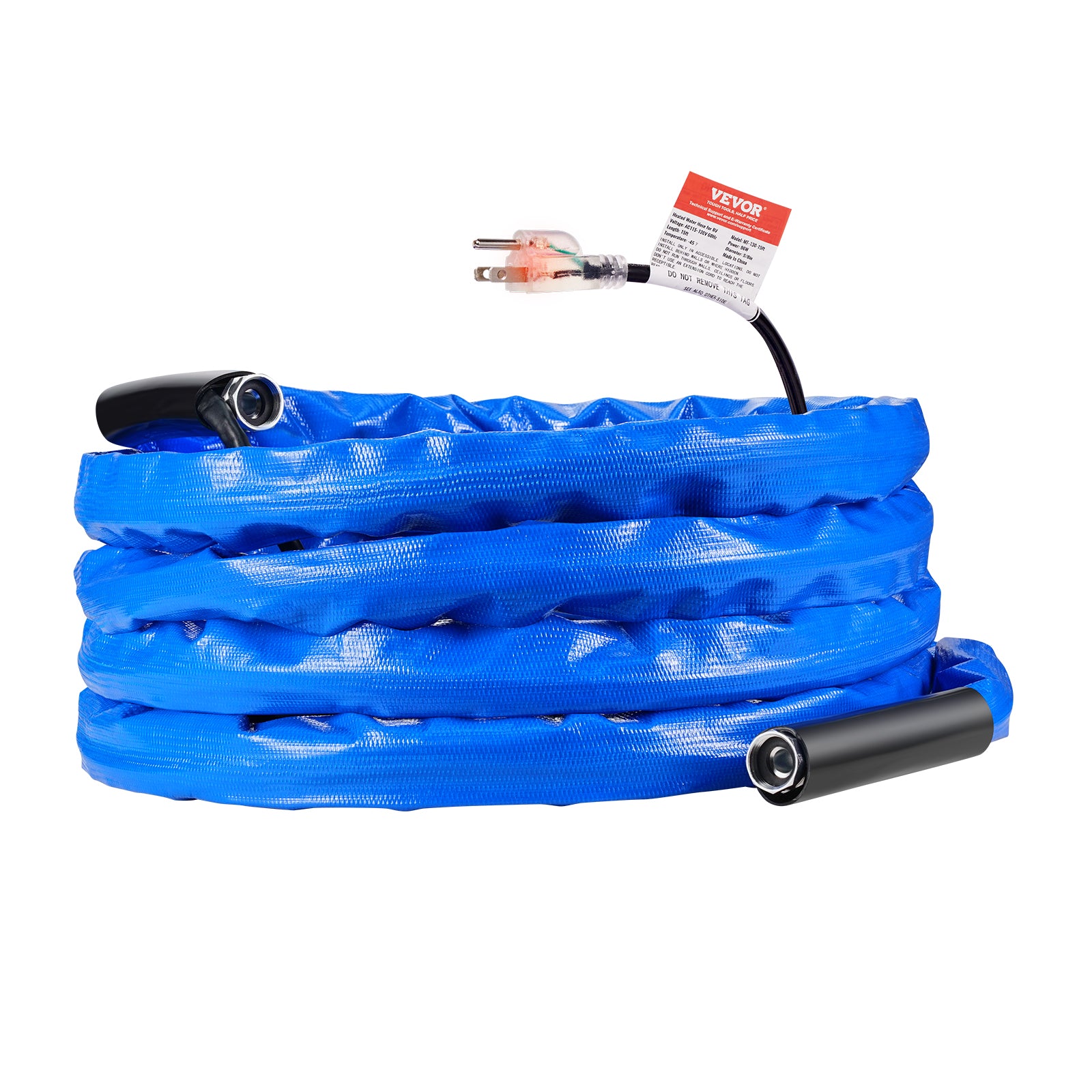 VEVOR Heated Water Hose 15ft-100ft for RV -45℉ Antifreeze Drinking Water Hose