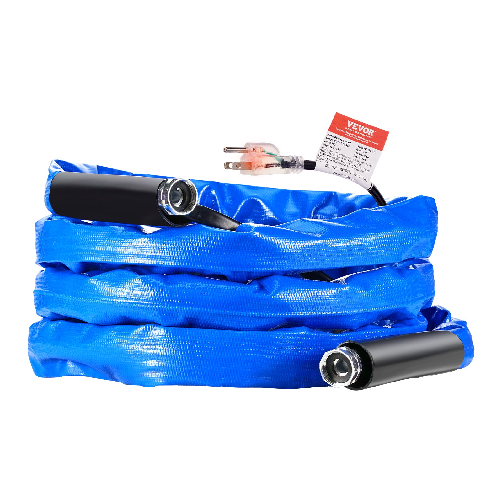VEVOR Heated Water Hose 15ft-100ft for RV -45℉ Antifreeze Drinking Water Hose