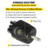 HK4200A-3 Hydraulic Outboard Steering System Kit 300HP 2x20ft Hose Cylinder Helm