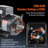 VEVOR 7.5HP Air Compressor Electric Motor 230V 3450RPM 184T Frame CW/CCW Rotate