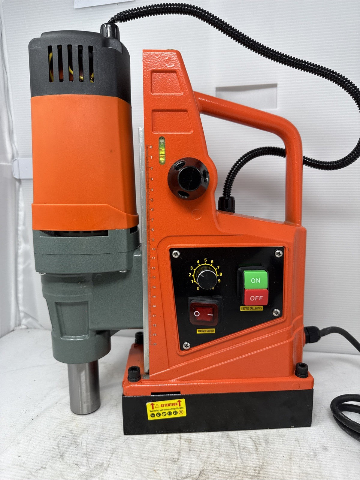 Magnetic Drill 1550W 2922 lbf Mag Drill Press 2 in Boring Diameter 0-500 RPM