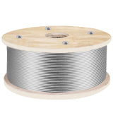 Uimoso T316 500Ft Stainless Steel Cable 3/16" Cable Railing Wire Rope Cable 1x19
