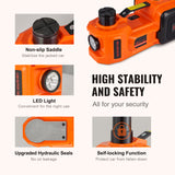 VEVOR 5 Ton 12V Electric Car Floor Jack Hydraulic w/Built-in Tire Inflator Pump