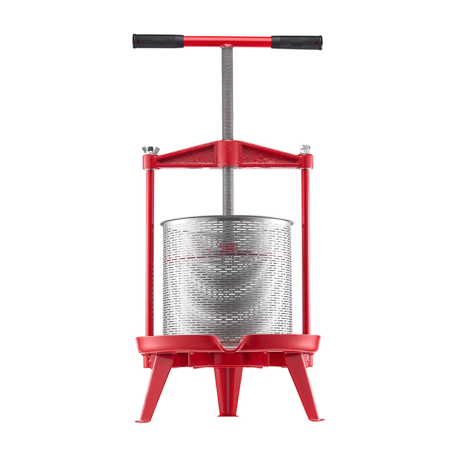VEVOR Fruit Wine Press Manual Press for Wine Making 3.69 Gal/14L Stainless Steel