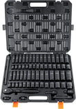 VEVOR 1/2'' Drive Impact Socket Set 65pc SAE/Metric 6 Point CR-V with Case
