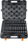 VEVOR 1/2'' Drive Impact Socket Set 65pc SAE/Metric 6 Point CR-V with Case