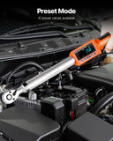 VEVOR Digital Torque Wrench Set 2Pieces 1/2 3/8 In Drive 72-Tooth Electronic LED