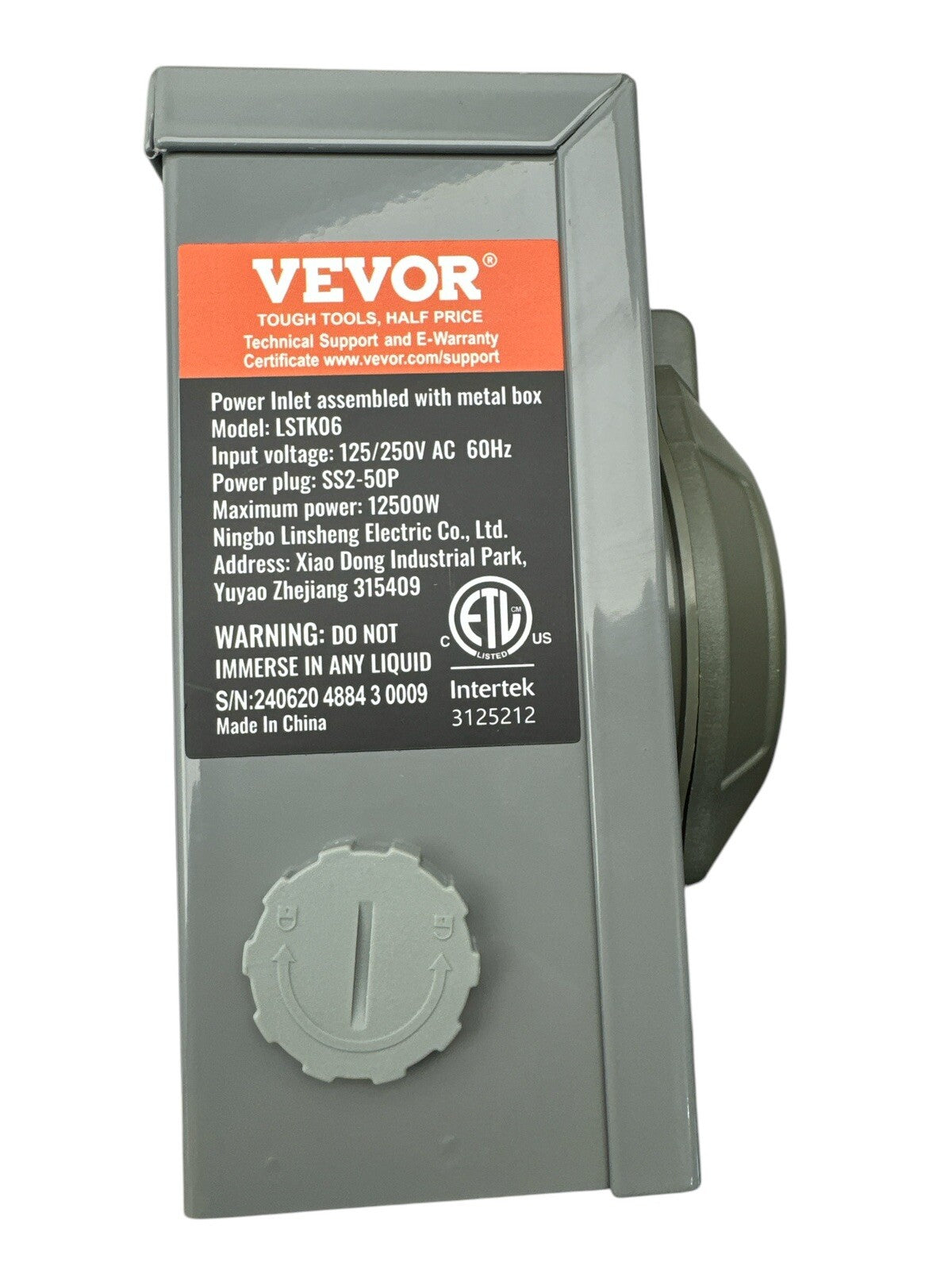 Generator RV Cord 50 Amp 25 ft 14-50P SS2-50R w Inlet Box SS2-50P VEVOR OB 115