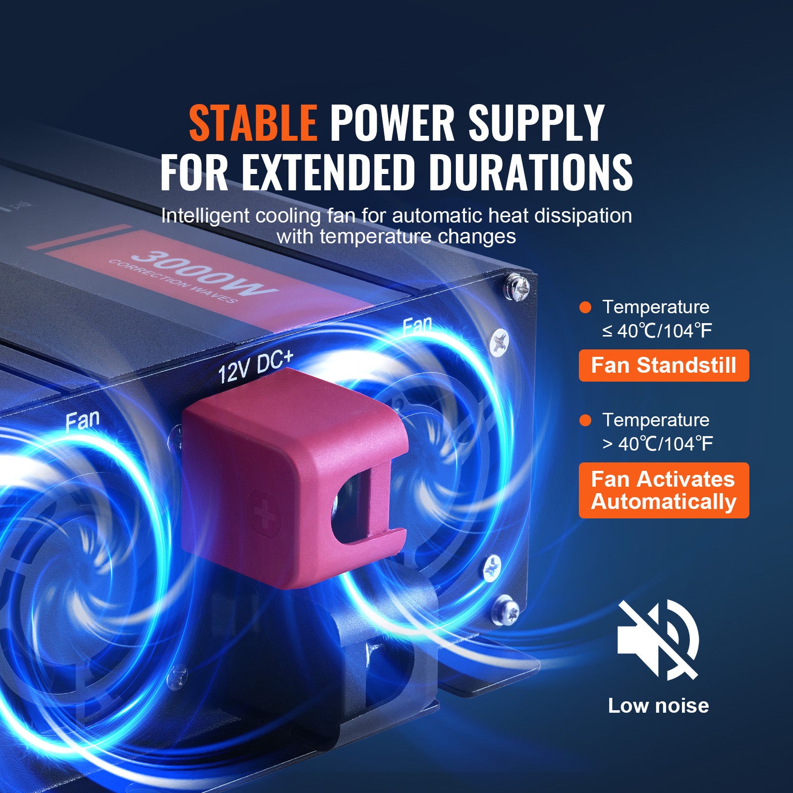 Power Inverter 3000W 6000W 12V DC to 110V 120V AC LCD Outdoor for Car Truck Home