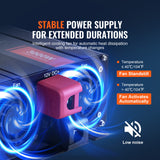 Power Inverter 3000W 6000W 12V DC to 110V 120V AC LCD Outdoor for Car Truck Home