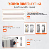 Continuous Bag Band Sealing Machine, White, Food Vacuum Sealer with Digital Temp