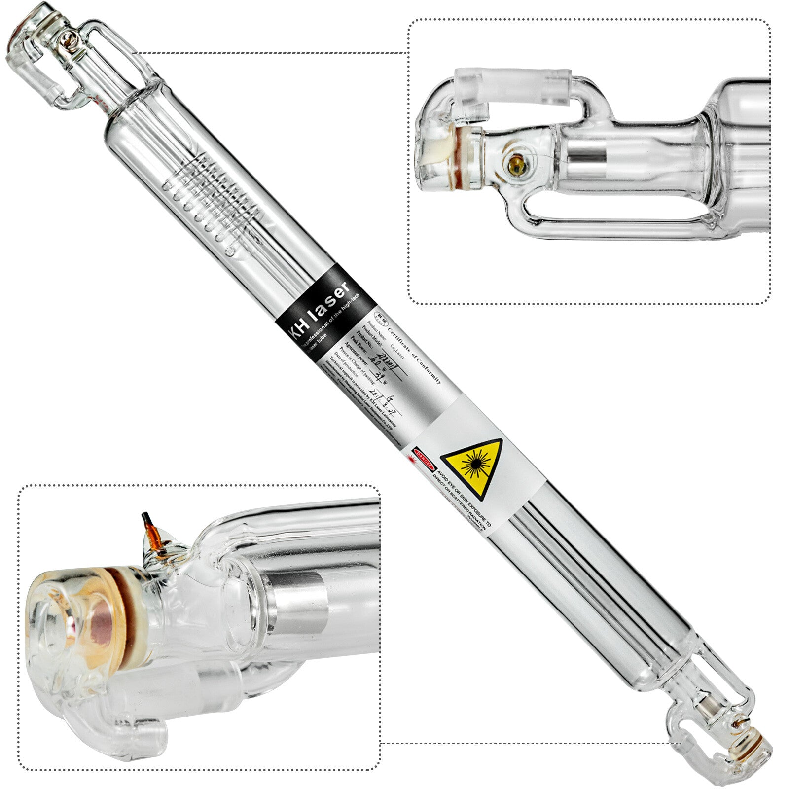 VEVOR CO2 laser tube 40W/50W/60W/80W/100W/130W suitable for CO2 laser engraving