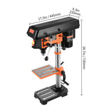 VEVOR 10-Inch 5-Speed Benchtop Drill Press Cast Iron Drill Press 3.2A