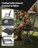 VEVOR Hunting Chair 360° Swivel Silent Folding Blind Chair Adjustable Legs