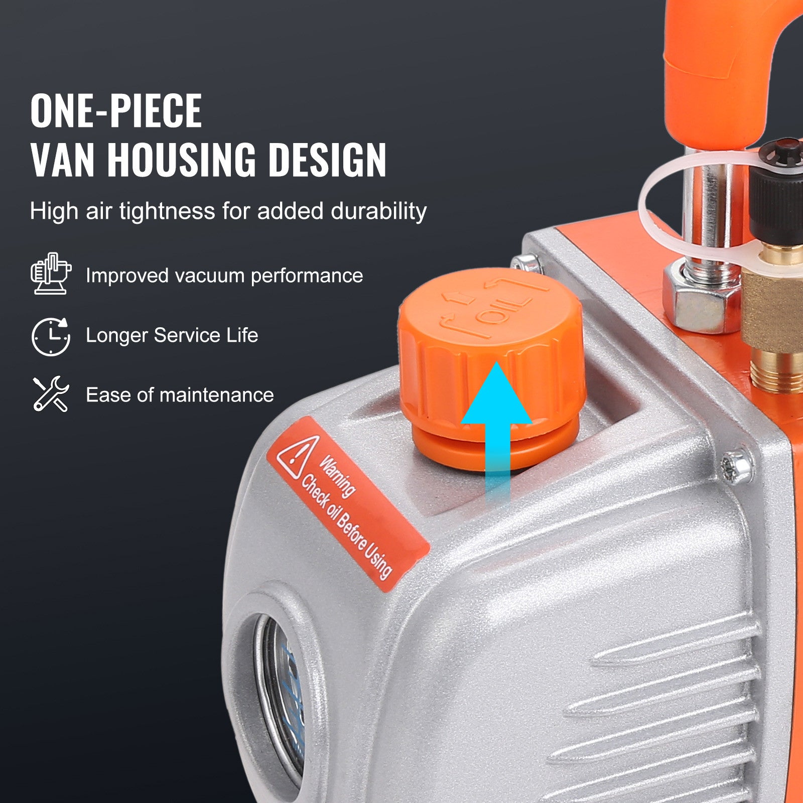 1/4 HP HVAC Vacuum Pump and Gauge Set 4 CFM Manifold Gauge Kit with Hose