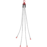 VEVOR 3/8" x 10' Chain Sling 4 Legs G80 Lifting Chain with Grab Hooks 18400 lbs
