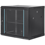 VEVOR 9U Wall Mount Network Server Rack Cabinet Enclosure 15.5'' Deep Door Lock