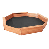 Uimoso Wooden Sandbox with Cover Octagonal Sand Box Sand Pit Outdoor Ages 3-12