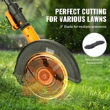 VEVOR Lawn Edger 20 V Battery Powered Cordless Edger 9" Blade 3-Position Depth