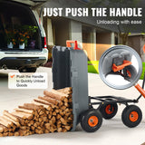 Poly Garden Dump Cart Heavy-duty Yard Carts and Wagons 800 lbs 10" Tires