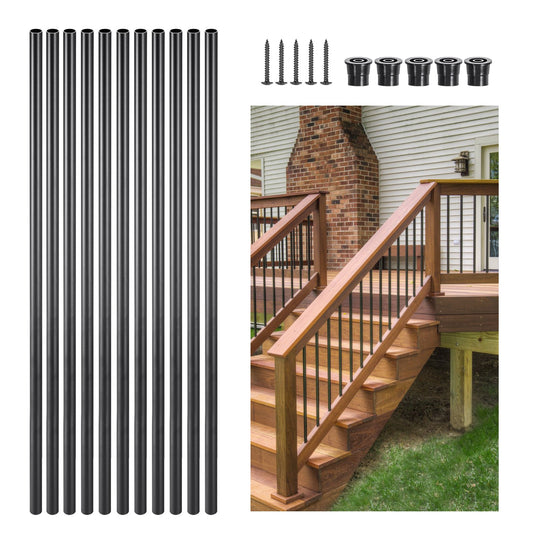 VEVOR Deck Balusters 101 Pack 32 in Aluminum Staircase Deck Spindles with Screws