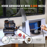 Uimoso Airbrush Kit Dual Fan Air Tank Compressor System Kit with 3.5L Air Tank