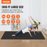 VEVOR Exercise Mat Non Slip Yoga Mat Gym Fitness Pilate Workout Mat (10x6ft)