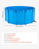 VEVOR Canvas Fish Pond, 1320 Gal Capacity Above Ground Fish Pond, Foldable PVC K
