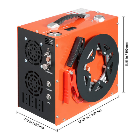 PCP Air Compressor 4500PSI/30Mpa Built-in Converter DC12V/AC120V Auto-Stop