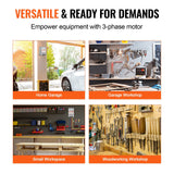 Uimoso 7.5HP Single 1 Phase to 3 Phase Converter Digital Phase Shifter 23A 220V