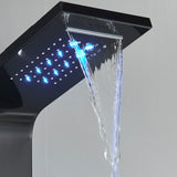 LED Shower Panel Tower Massage System Rain&Waterfall Jets Faucet Stainless Steel