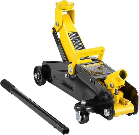 Low Profile Floor Jack 2 Ton (4400 lbs), Heavy Duty Iron Hydraulic Racing Floor