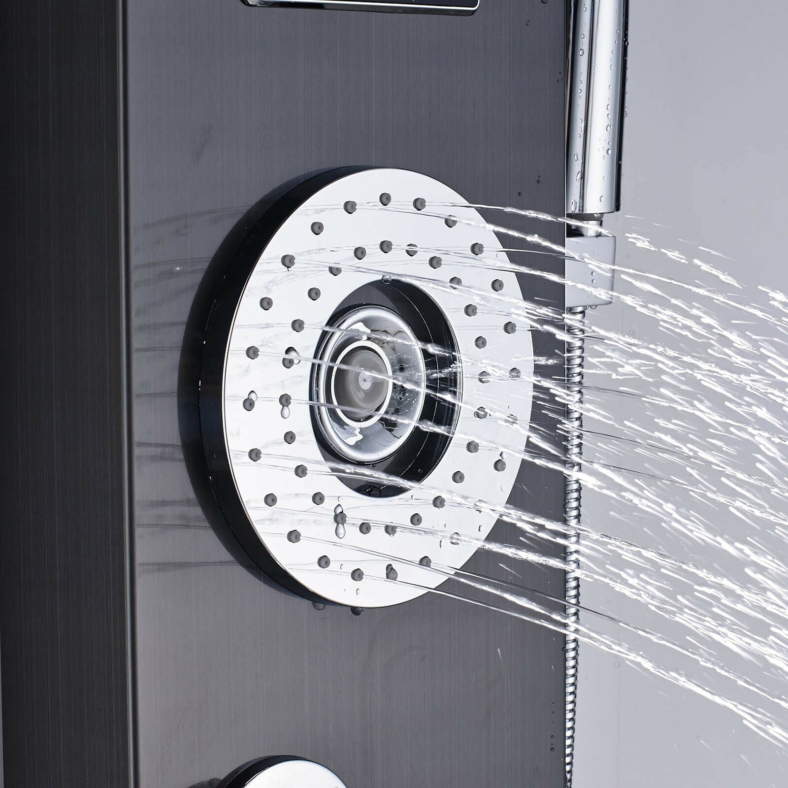 LED Shower Panel Tower Massage System Rain&Waterfall Jets Faucet Stainless Steel